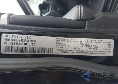 2023 Jeep Grand Cherokee from USA, damaged, VIN 1C4RJYB63PC611377